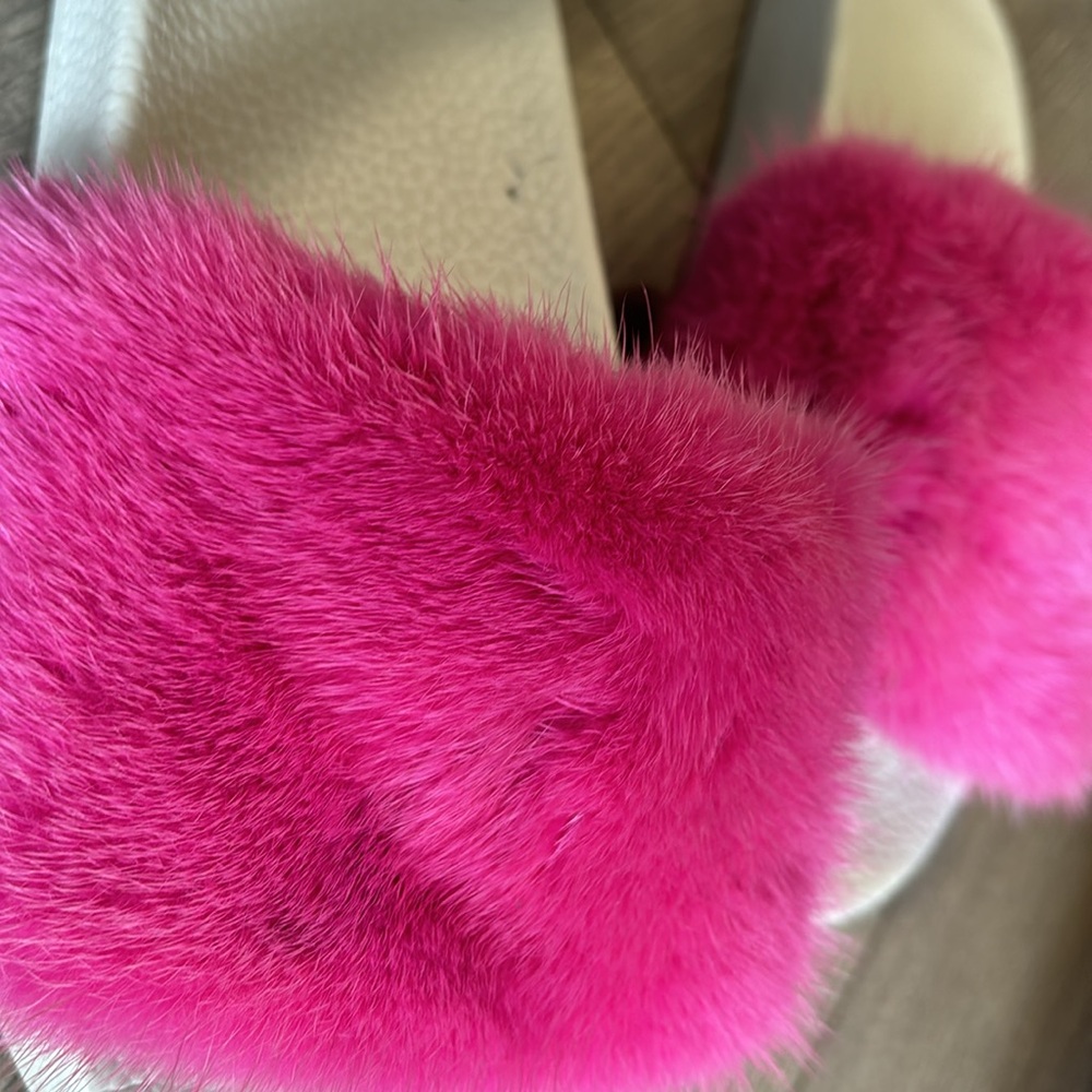 MONCLER slippers Fox Fur